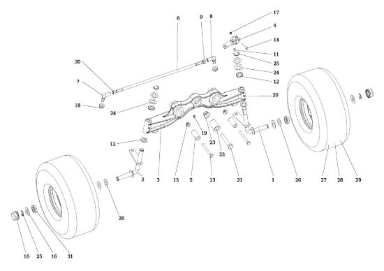 Picture of Assale anteriore OM 106/24 KH (K2400AVD V-Twin) Cat. 2015 Trattorino