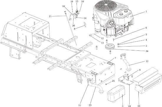 Picture of Motore OM 124/24 KH (K2400AVD V-Twin) Cat. 2015 Trattorino