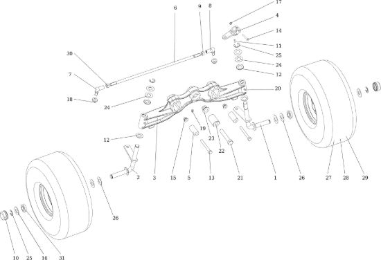 Picture of Assale anteriore OM 124/24 KH (K2400AVD V-Twin) Cat. 2015 Trattorino
