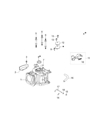 Picture of Cilindro e basamento G 48 TK COMFORT PLUS (K600 AUTOCHOCKE) Rasaerba