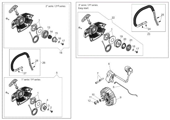 Picture of Avviamento completo GSH 560 (Euro 2 - Euro 5) Motosega