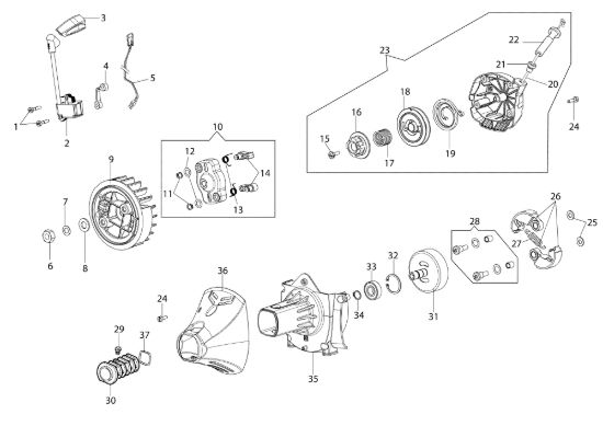 Picture of Avviamento completo BCF 530 Decespugliatore