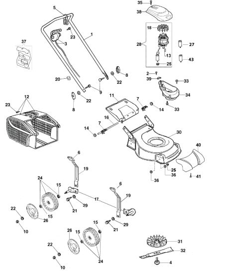 Picture of Esploso completo G 48 PE COMFORT PLUS (2018) Rasaerba