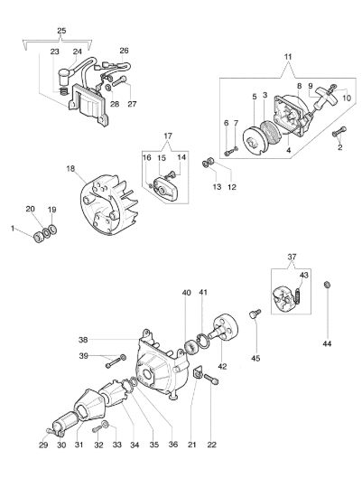Picture of Avviamento e frizione 740 T Decespugliatore