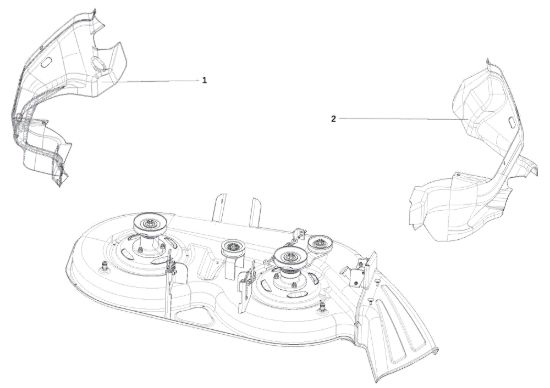 Picture of Piatto di taglio (2/2) OM 107 L/24 KH (K2400AVD V-Twin) Cat. 2018 Trattorino