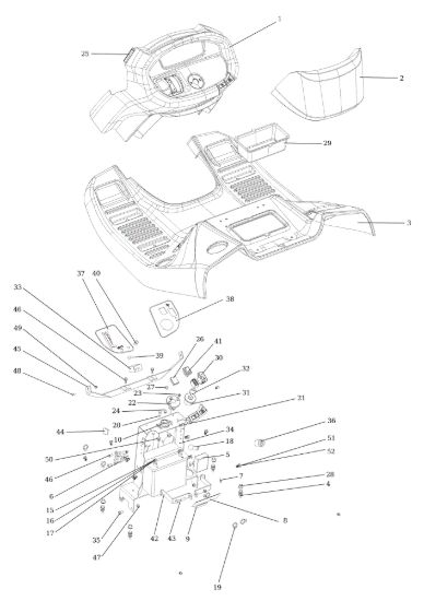 Picture of Cruscotto OM 106/24 KH (K2400AVD V-Twin) Cat. 2018 Trattorino