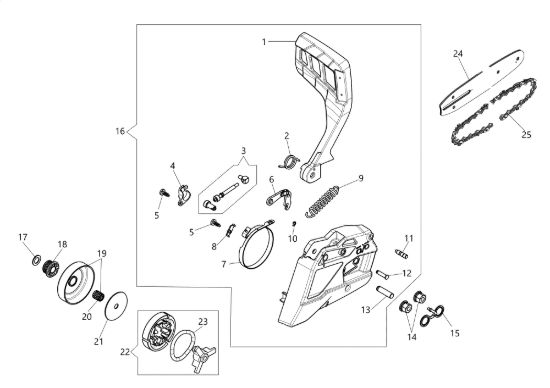 Picture of Frizione e freno GS 41 (Euro 1) Motosega