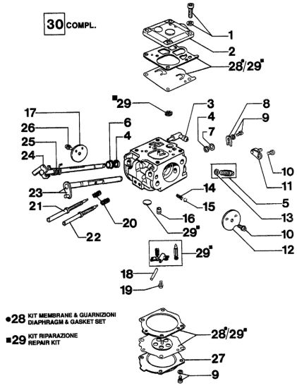 Picture of Carburatore 284 TTA Troncatore