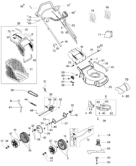 Picture of Esploso completo G 44 TK COMFORT PLUS (K605) EURO 5 Rasaerba
