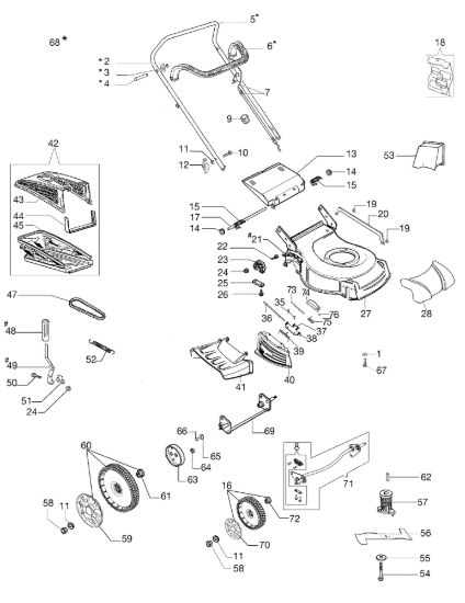 Picture of Esploso GV 48 PK ALLROAD PLUS 4 (K605) EURO 5 Rasaerba