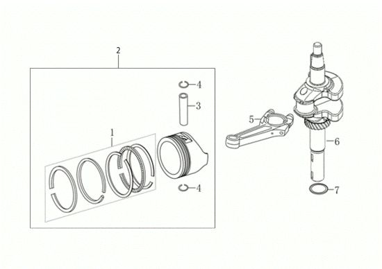 Picture of Albero e pistone G 53 VK ALLROAD PLUS 4 (K805) EURO 5 Rasaerba