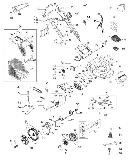 Picture of Esploso completo G 48 TBXE ALLROAD PLUS 4 EURO 5 Rasaerba