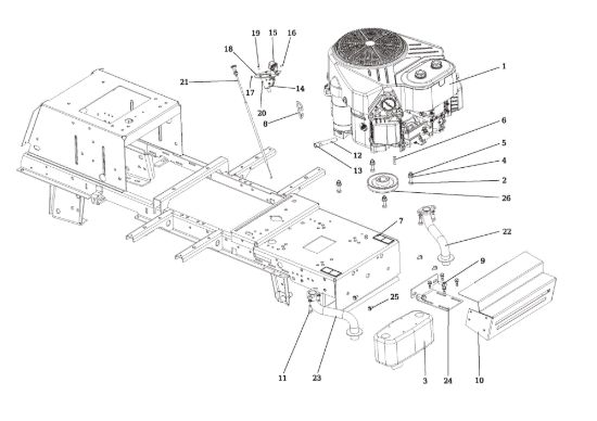 Picture of Motore OM 106/24 KH (K2400AVD V-Twin - EURO5) Cat. 2019 Trattorino