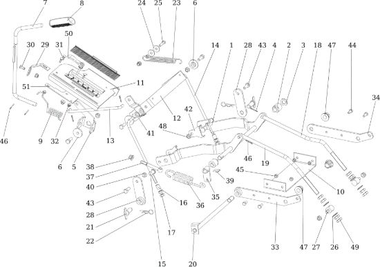Picture of Regolazione piatto di taglio OM 124/24 KH (K2400AVD V-Twin - EURO5) Cat. 2019 Trattorino