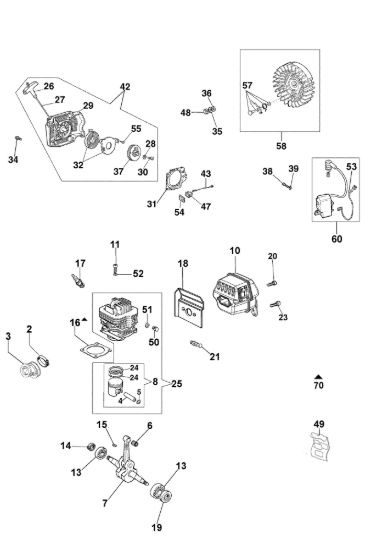 Picture of Motore e avviamento GS 630 Motosega