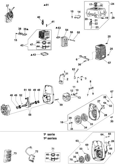 Picture of Avviamento e motore SC 23 Motopompa