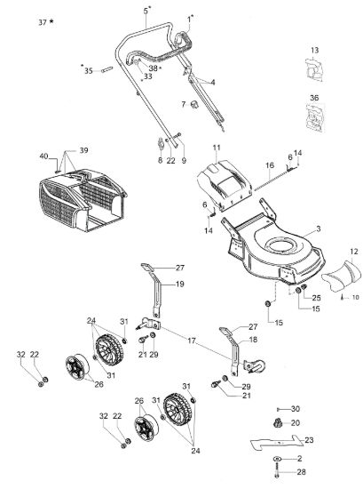Picture of Esploso completo G 44 PK COMFORT (K450) Rasaerba