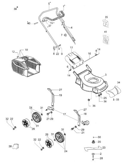 Picture of Esploso completo G 48 PK COMFORT (K450) Rasaerba