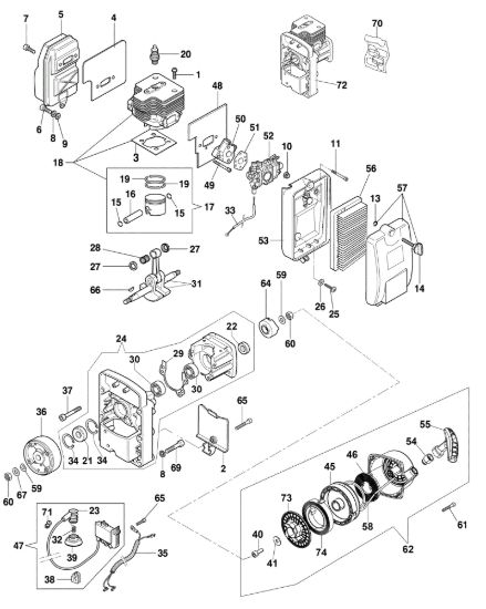 Picture of Avviamento e motore AM 163 Atomizzatore