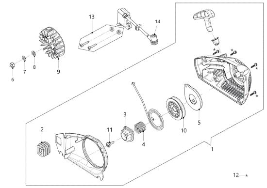Picture of Avviamento GSTH 240 Motosega