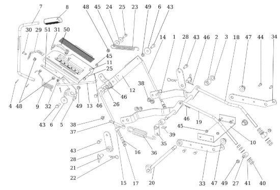 Picture of Regolazione piatto di taglio OM 106/24 KH (K2400AVD V-Twin - EURO5) Cat. 2023 Trattorino