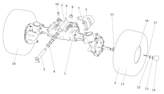 Picture of Assale anteriore OM 106/24 KH (K2400AVD V-Twin) 4X4 Cat. 2023 Trattorino