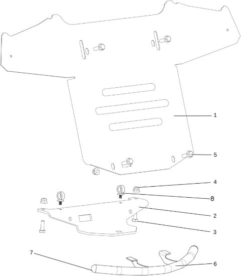 Picture of Cofano (2/3) OM 107 L/24 KH (K2400AVD V-Twin - EURO5) Cat. 2023 Trattorino