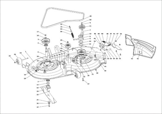 Picture of Piatto di taglio (1/2) OM 107 L/24 KH (K2400AVD V-Twin - EURO5) Cat. 2023 Trattorino