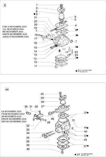 Picture of Carburatore WT-442E, C1Q-E10 SPARTA 40 Decespugliatore