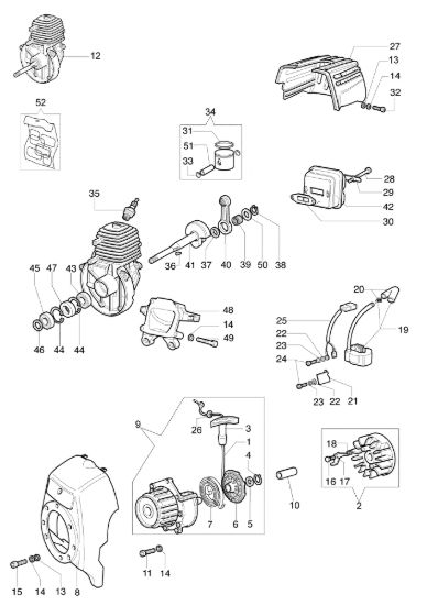 Picture of Motore SPARTA 26 TR Decespugliatore
