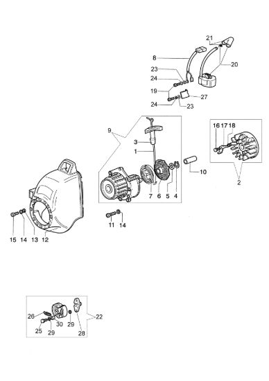 Picture of Avviamento e frizione 722 S Decespugliatore