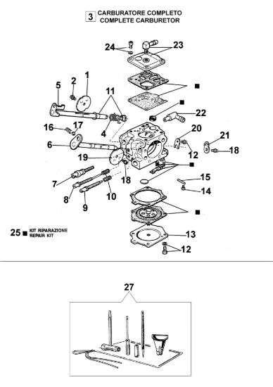 Picture of Carburatore WJ-85B 985 HD Motosega
