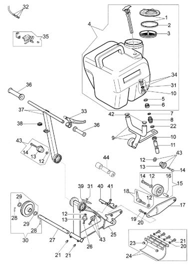 Picture of Esploso completo TT-C Carrello per troncatore