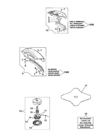 Picture of Testine nylon e protezione 727 C Decespugliatore
