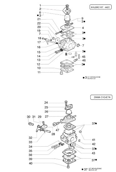 Picture of Carburatore WT-442E, C1Q-E7 735 S Decespugliatore