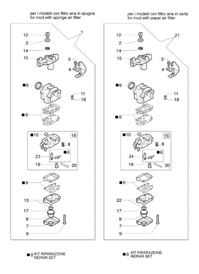 Picture of Carburatore WYK-104, WYK-143A 746 S Decespugliatore