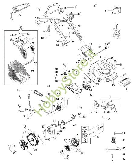 Picture of Esploso G 48 TBR ALLROAD PLUS 4 Rasaerba