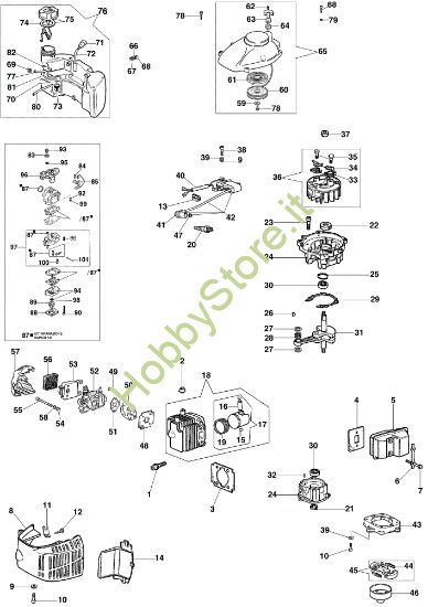 Picture of Gruppo motore HT 26 Tagliasiepi