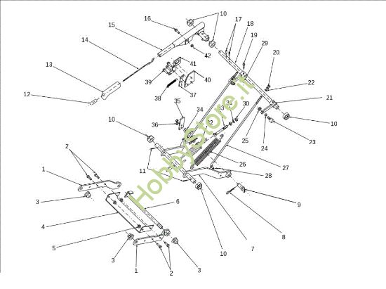 Picture of Regolazione piatto di taglio OM 124J/22 H Cat.2012 Trattorino