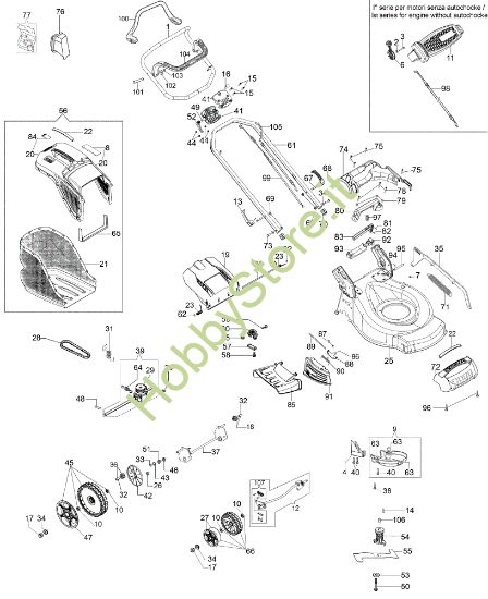 Picture of Esploso G 53 THX ALLROAD EXA 4 Rasaerba