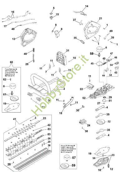 Picture of Gruppo lame HT 27 Tagliasiepi