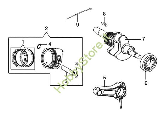 Picture of Albero e pistone ARTIK 70 ELD Turboneve