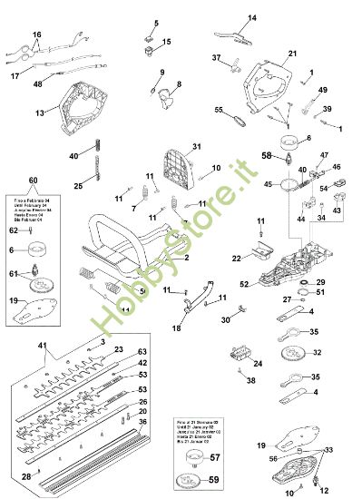 Picture of Gruppo lame HT 27 L Tagliasiepi