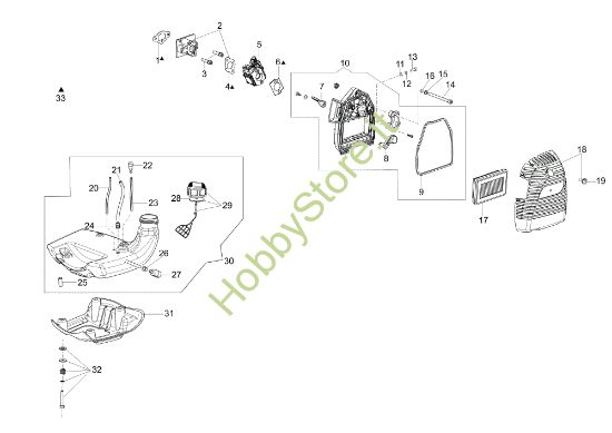 Picture of Serbatoio e filtro aria BC 430 S Decespugliatore