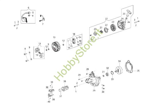 Picture of Avviamento e frizione BC 430 T Decespugliatore