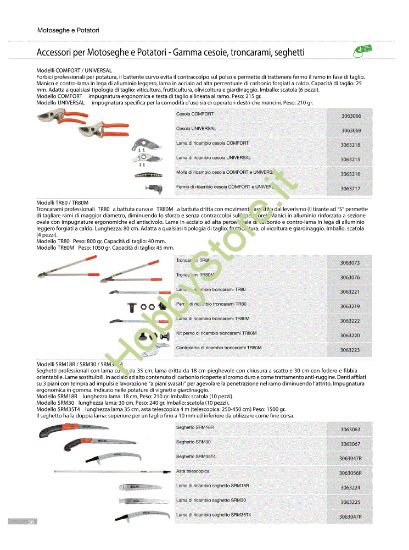Picture of Gamma cesoie, troncarami, seghetti Accessori per motoseghe e potatori