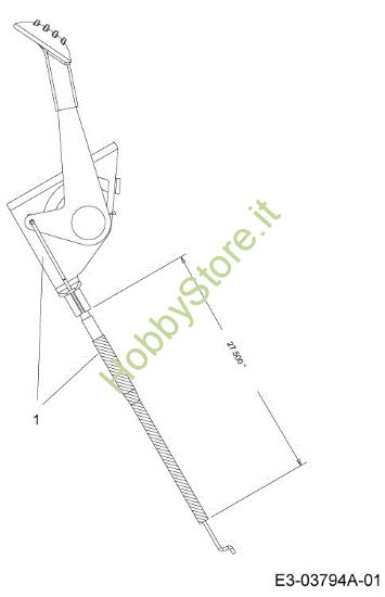 Picture of Cavo acceleratore KROSSER 80/12,5 T Cat.2013 Trattorino