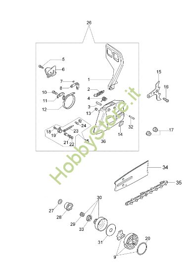 Picture of Frizione e freno GS 520 Motosega