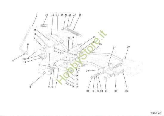 Picture of Regolazione piatto di taglio OM 92S/13H Cat.2013 Trattorino