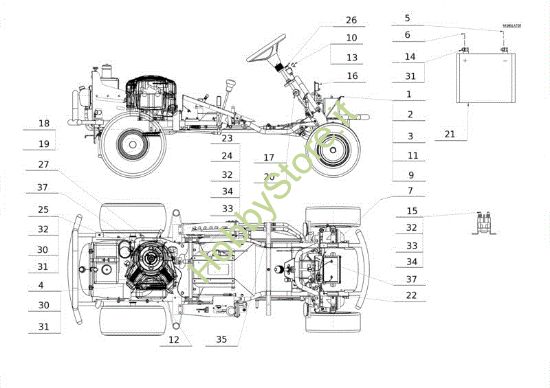 Picture of Parti elettriche APACHE 92 EVO Cat.2013 Trattorino